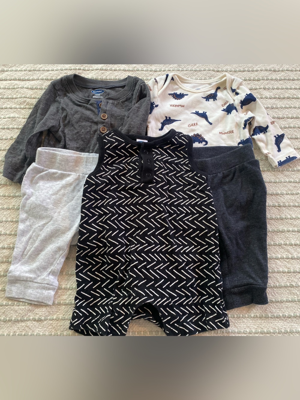 Set of 5 Old Navy 0-3 Month Baby Clothes
